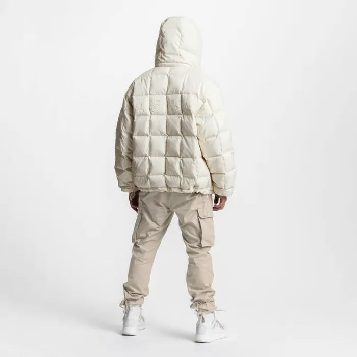ASRV Jackets and Outerwear Men WeatherReady Down Puffer Jacket Ivory Cream