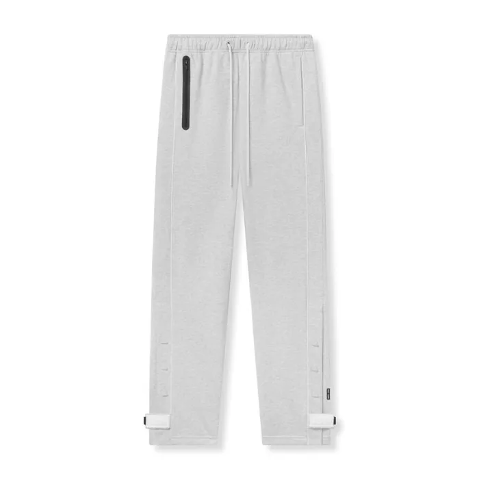 ASRV Joggers and Pants Men Herringbone Terry Snap Button Sweats Heather Grey