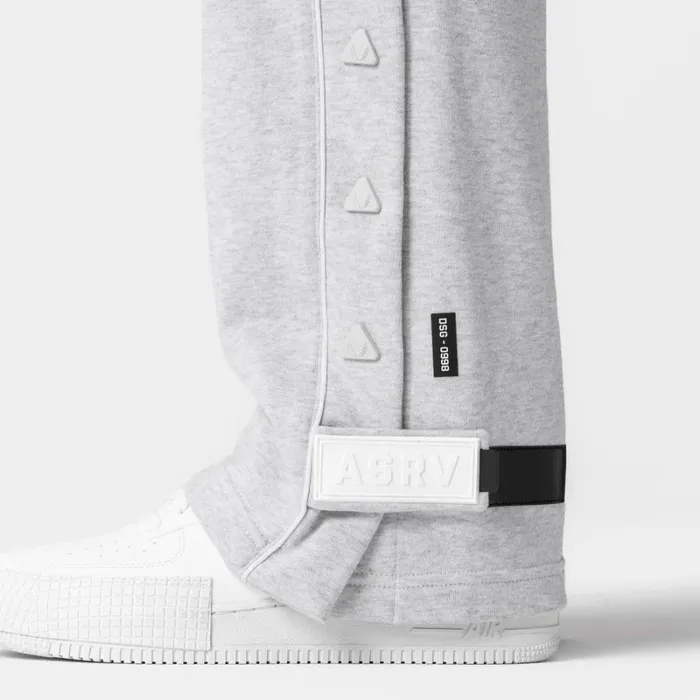 ASRV Joggers and Pants Men Herringbone Terry Snap Button Sweats Heather Grey ASRV Joggers and Pants Men Herringbone Terry Snap Button Sweats Heather Grey