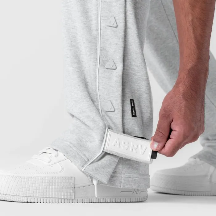 ASRV Joggers and Pants Men Herringbone Terry Snap Button Sweats Heather Grey ASRV Joggers and Pants Men Herringbone Terry Snap Button Sweats Heather Grey