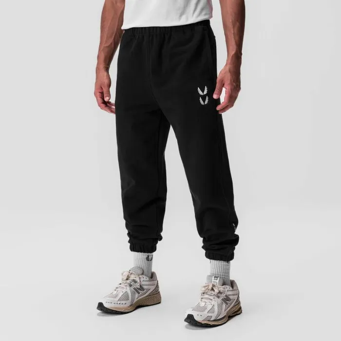 ASRV Joggers and Pants Men TechTerry Oversized Sweats Black 034stacked Wings034 ASRV Joggers and Pants Men TechTerry Oversized Sweats Black 034stacked Wings034