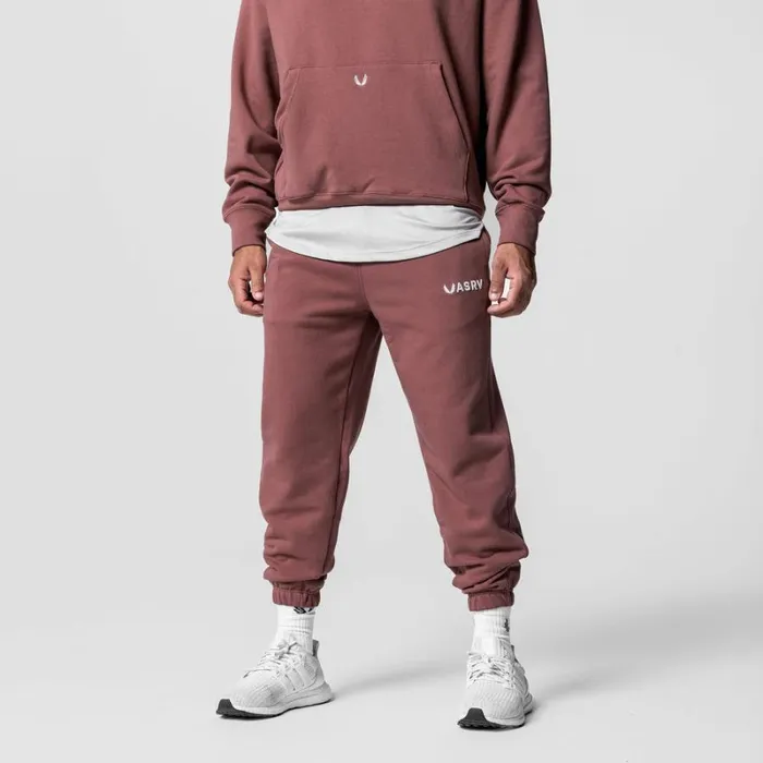 ASRV Joggers and Pants Men TechTerry Oversized Sweats Red Earth