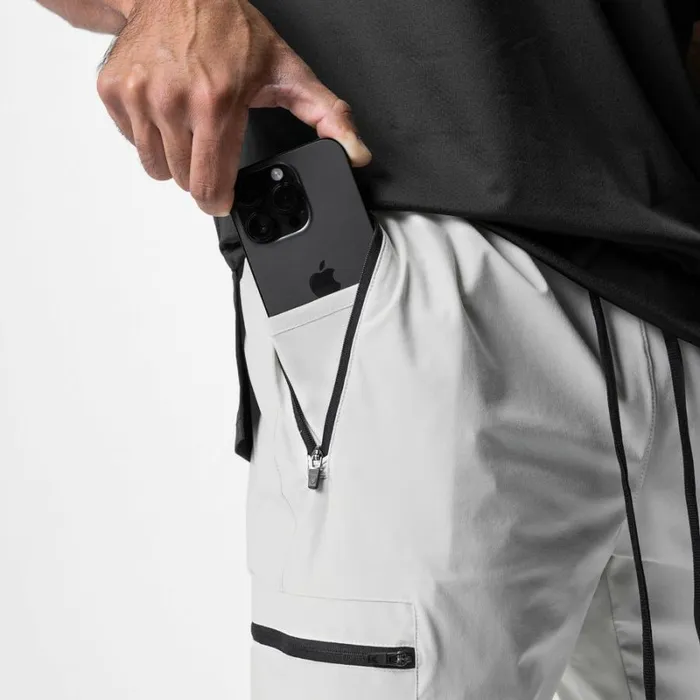 ASRV Joggers and Pants Men TetraLite Inlay Pocket High Rib Jogger Stone