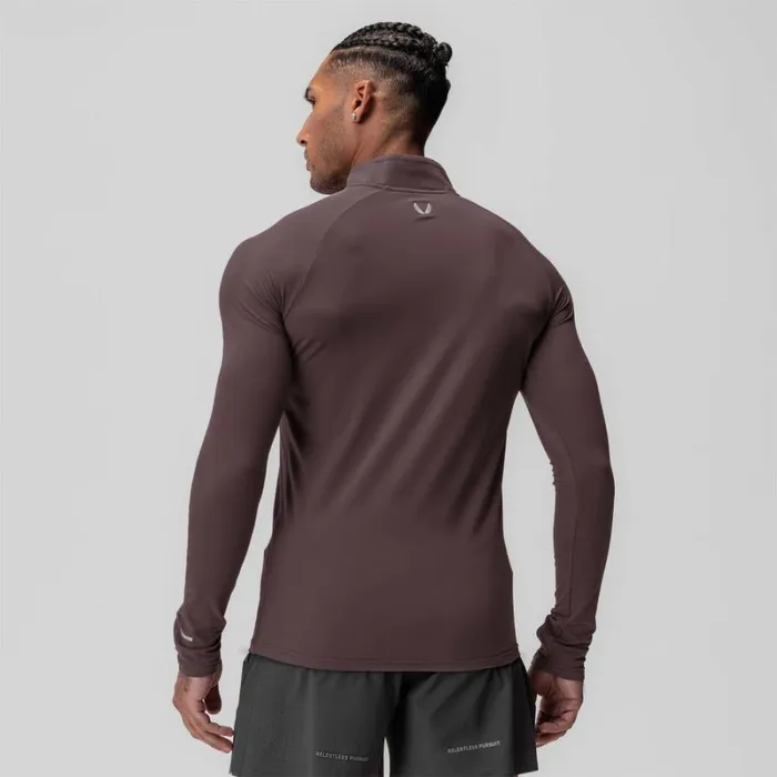 ASRV Long Sleeves Men Thermal Training Quarter Zip Nightshade 034cyber034
