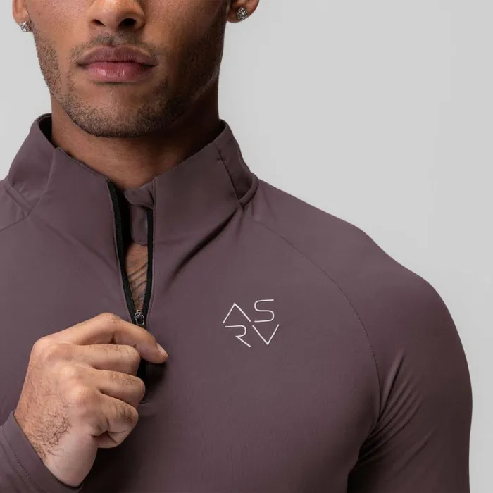 ASRV Long Sleeves Men Thermal Training Quarter Zip Nightshade 034cyber034