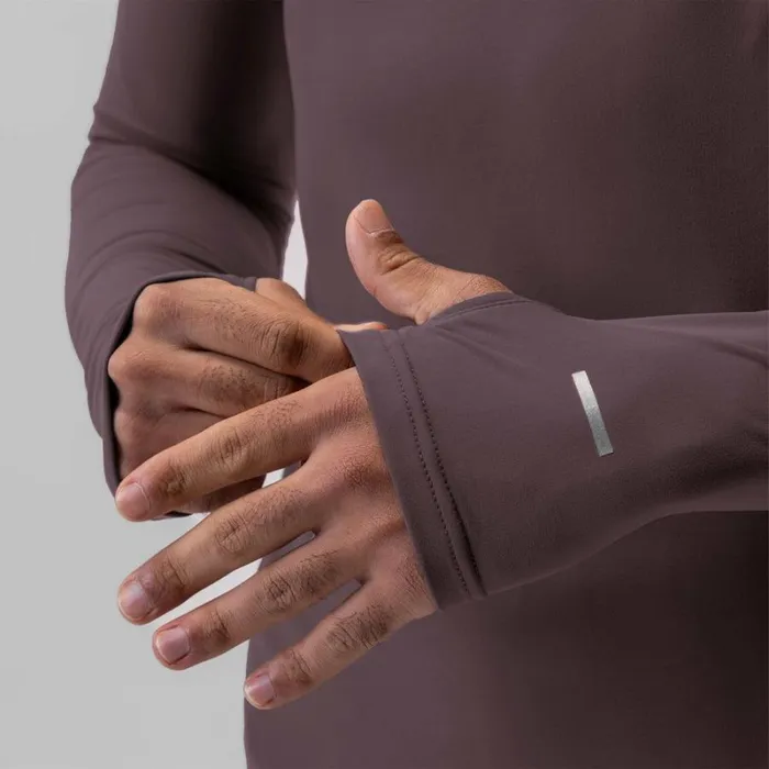 ASRV Long Sleeves Men Thermal Training Quarter Zip Nightshade 034cyber034