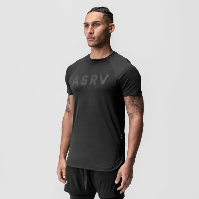 ASRV Short Sleeves Men AeroSilver Established Tee Black 034asrv034