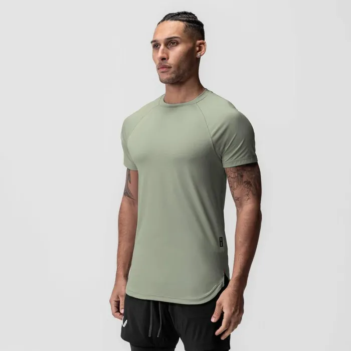 ASRV Short Sleeves Men AeroSilver Established Tee Sage