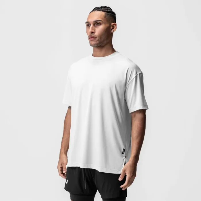 ASRV Short Sleeves Men AeroSilver Oversized Tee White