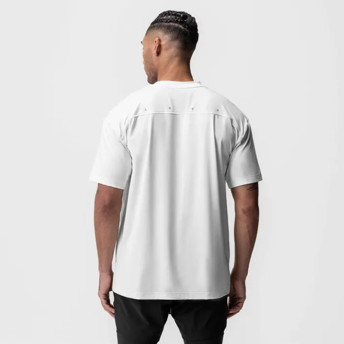 ASRV Short Sleeves Men AeroSilver Oversized Tee White