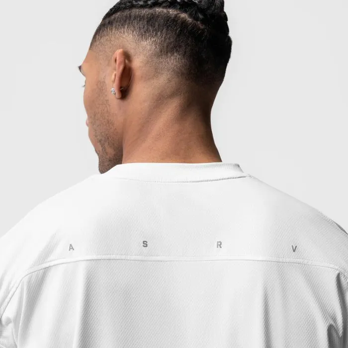 ASRV Short Sleeves Men AeroSilver Oversized Tee White