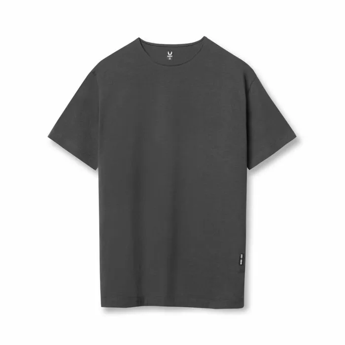 ASRV Short Sleeves Men CottonPlus Standard Mesh Back Tee Space Grey