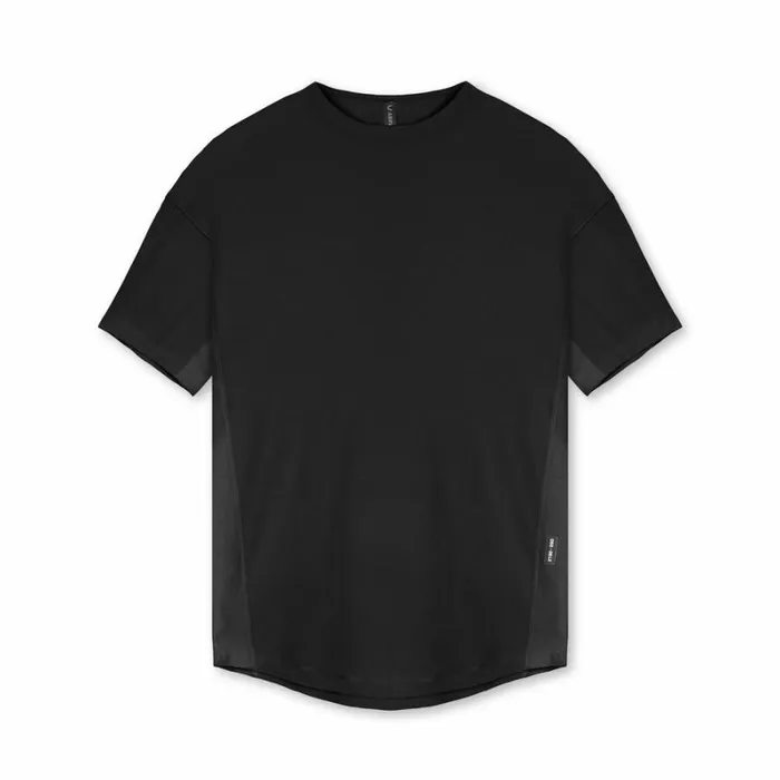 ASRV Short Sleeves Men CottonPlus Vented Tee Black