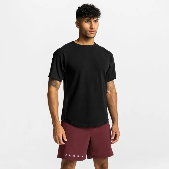 ASRV Short Sleeves Men CottonPlus Vented Tee Black