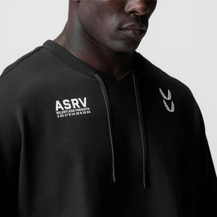 ASRV Short Sleeves Men MicroTerry WarmUp Tee Black