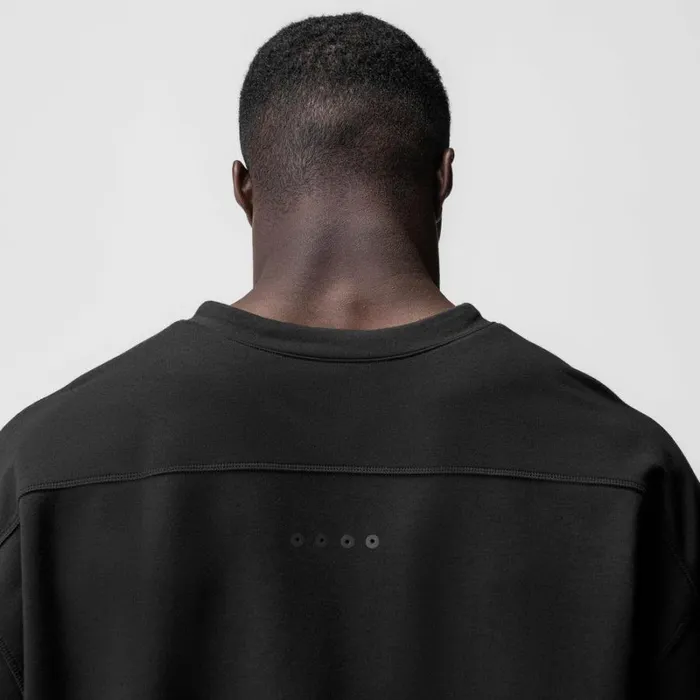 ASRV Short Sleeves Men MicroTerry WarmUp Tee Black