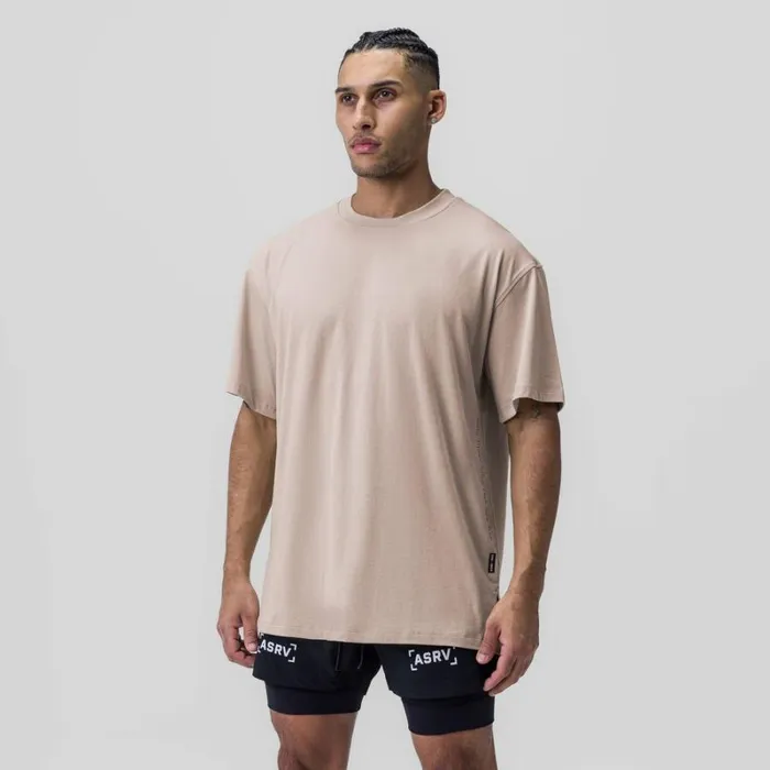ASRV Short Sleeves Men Supima Oversized Tee Chai