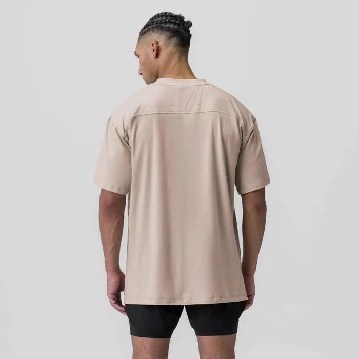 ASRV Short Sleeves Men Supima Oversized Tee Chai