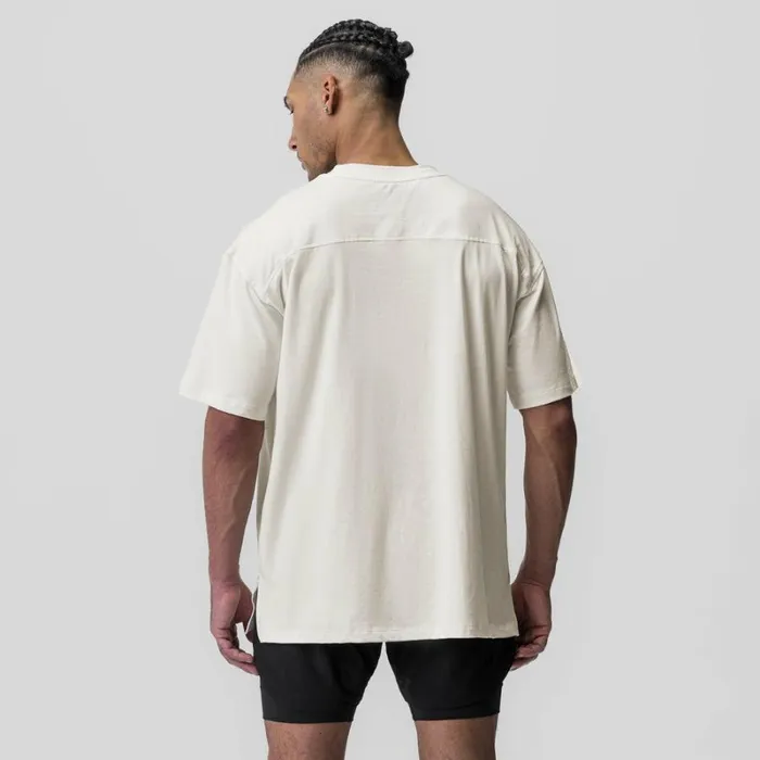ASRV Short Sleeves Men Supima Oversized Tee Ivory Cream