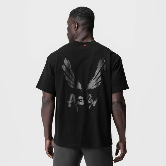 ASRV Short Sleeves Men Tech Essential Relaxed Tee Blackblack 034brush Wingsasrv034