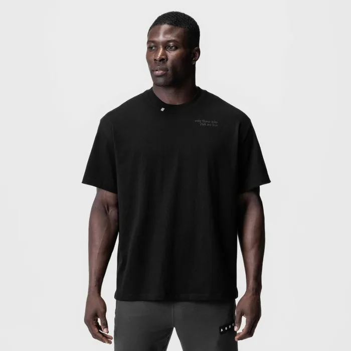 ASRV Short Sleeves Men Tech Essential Relaxed Tee Blackblack 034brush Wingsasrv034