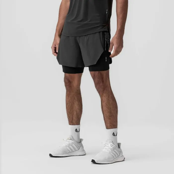ASRV Shorts Men Aerotex Hybrid Liner Short Space Greyblack
