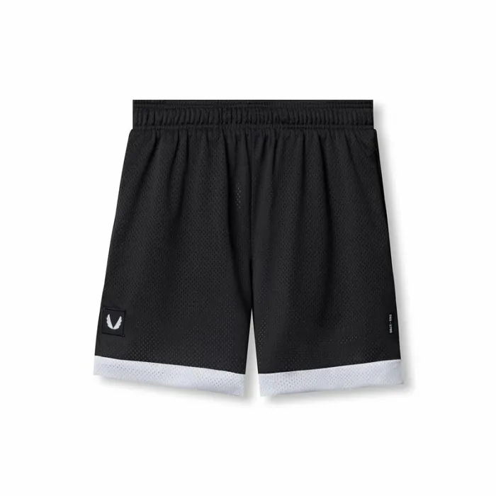 ASRV Shorts Men SilverPlus Mesh Reversible Short Blackwhite