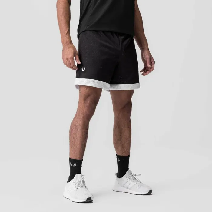 ASRV Shorts Men SilverPlus Mesh Reversible Short Blackwhite