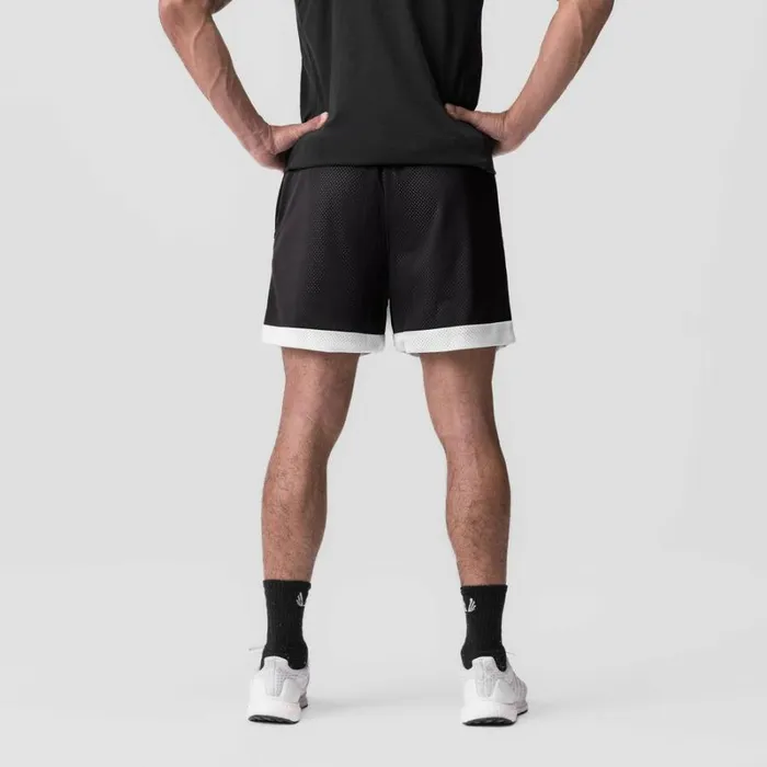 ASRV Shorts Men SilverPlus Mesh Reversible Short Blackwhite