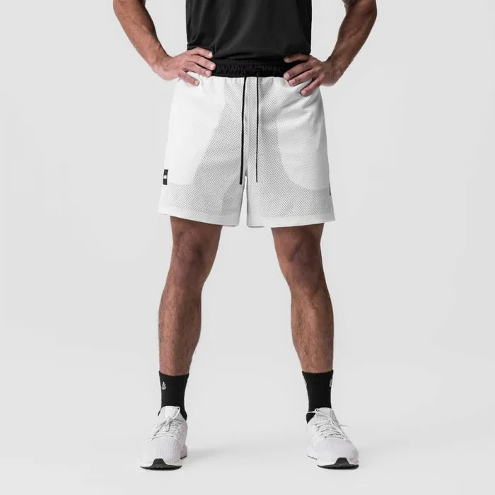 ASRV Shorts Men SilverPlus Mesh Reversible Short Blackwhite