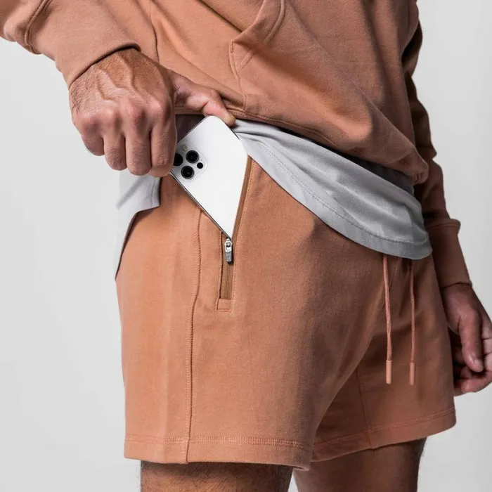 ASRV Shorts Men TechTerry Sweat Short Mars Dust