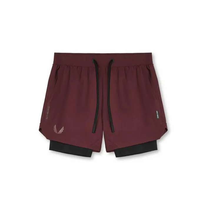 ASRV Shorts Men TETRALITE 5034 Liner Short Crimson Redblack