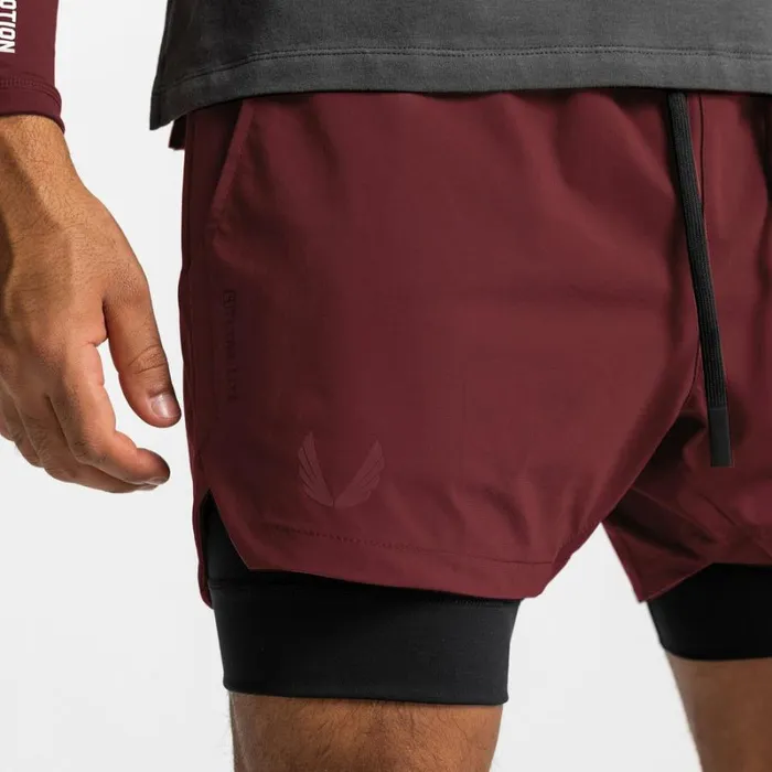 ASRV Shorts Men TETRALITE 5034 Liner Short Crimson Redblack