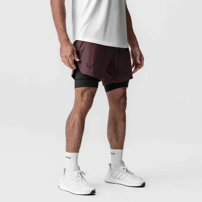 ASRV Shorts Men TetraLite 5034 Liner Short Plum 034wings034black