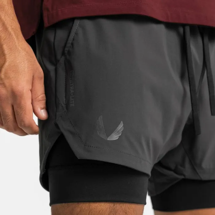 ASRV Shorts Men TETRALITE 5034 Liner Short Space Greyblack