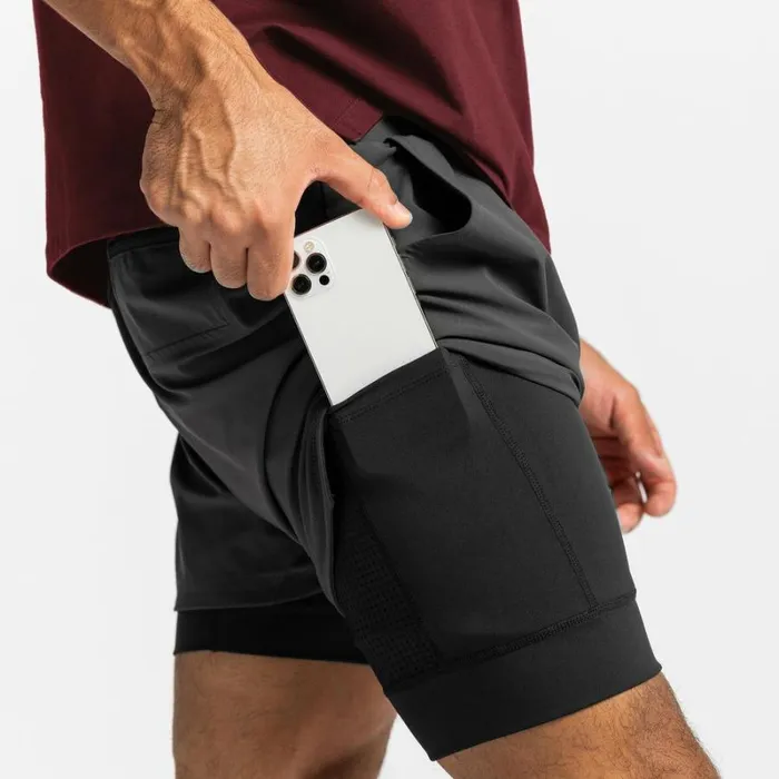 ASRV Shorts Men TETRALITE 5034 Liner Short Space Greyblack