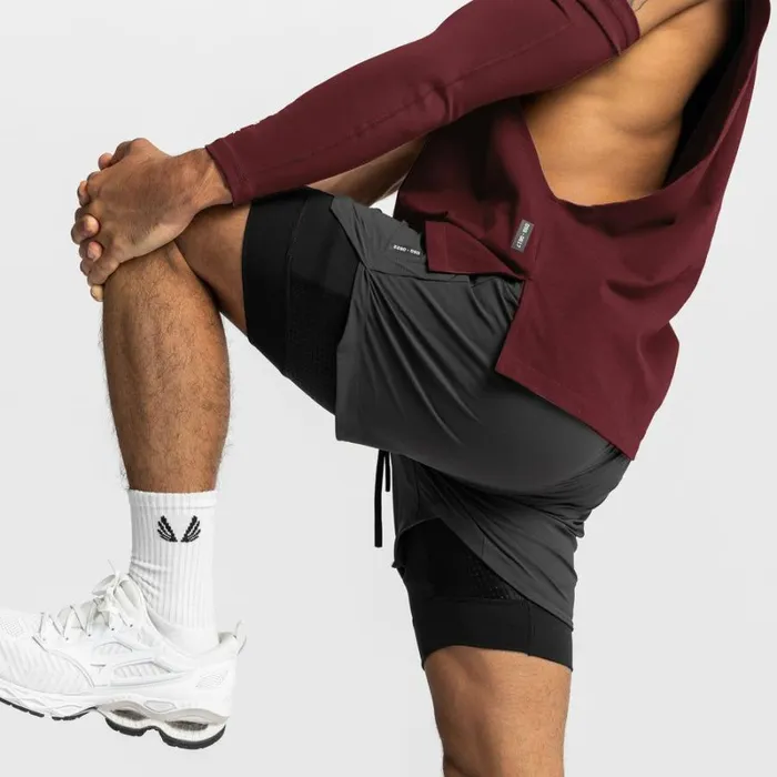 ASRV Shorts Men TETRALITE 5034 Liner Short Space Greyblack
