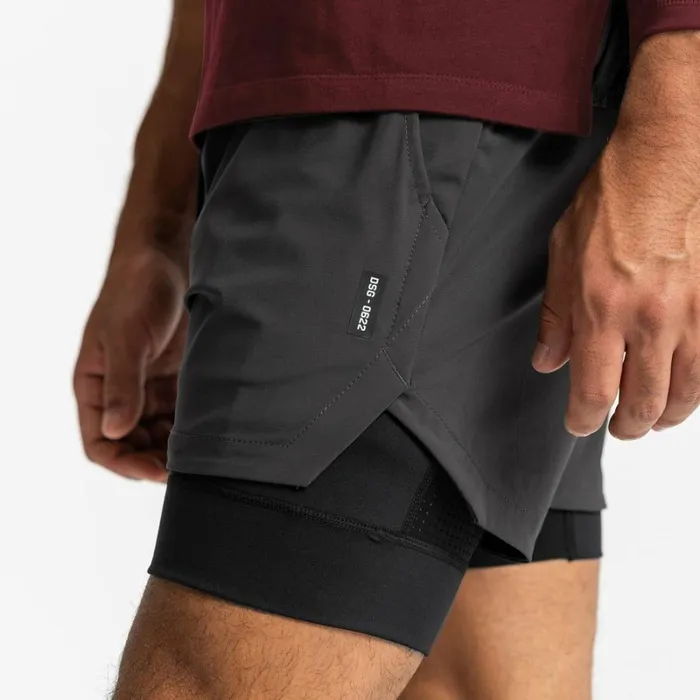 ASRV Shorts Men TETRALITE 5034 Liner Short Space Greyblack