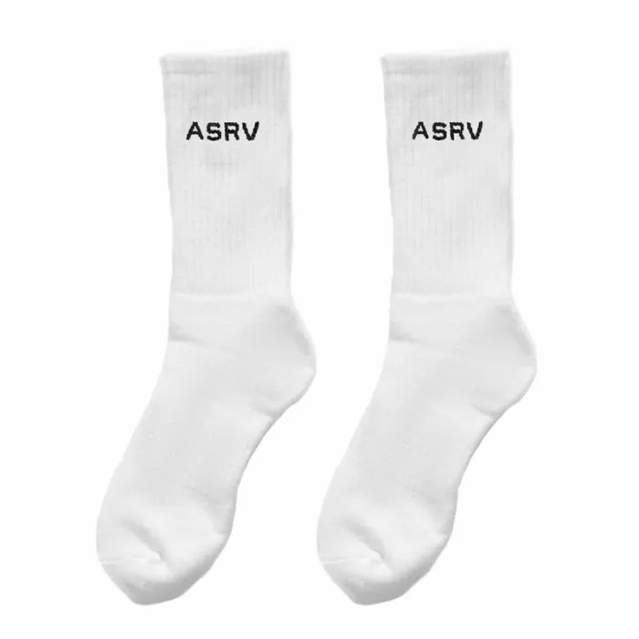 ASRV Socks and Underwear Men Essential Crew Socks 3 Pair White 034asrv034
