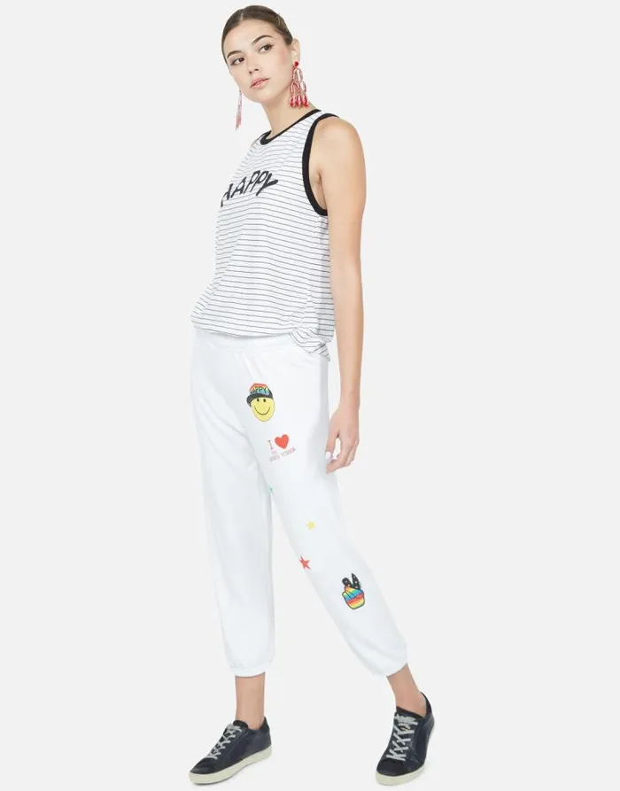 Aurelia Happy Black Stripe Black Women Lauren Moshi Tanks