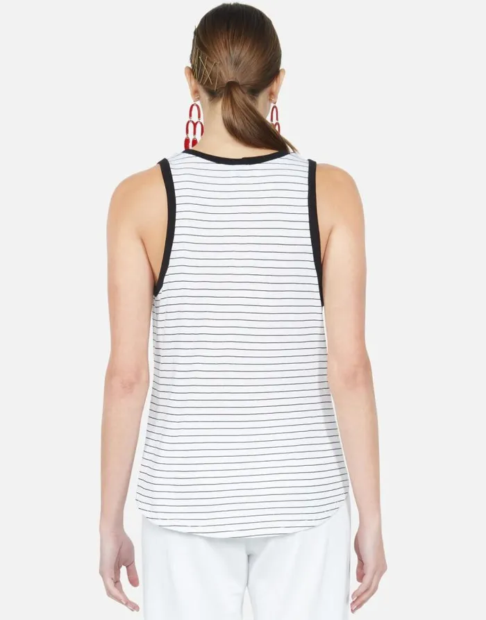 Aurelia Happy Black Stripe Black Women Lauren Moshi Tanks