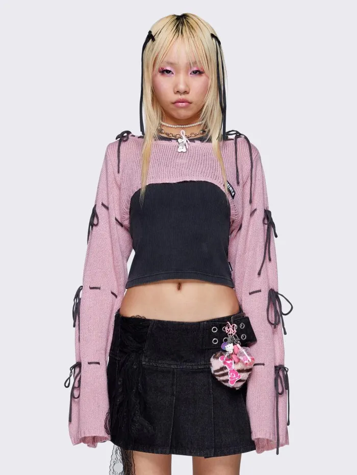 Aurora Bows Knitted Shrug Women Minga London Knitwear