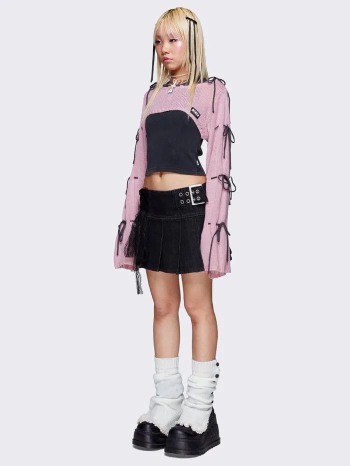 Aurora Bows Knitted Shrug Women Minga London Knitwear