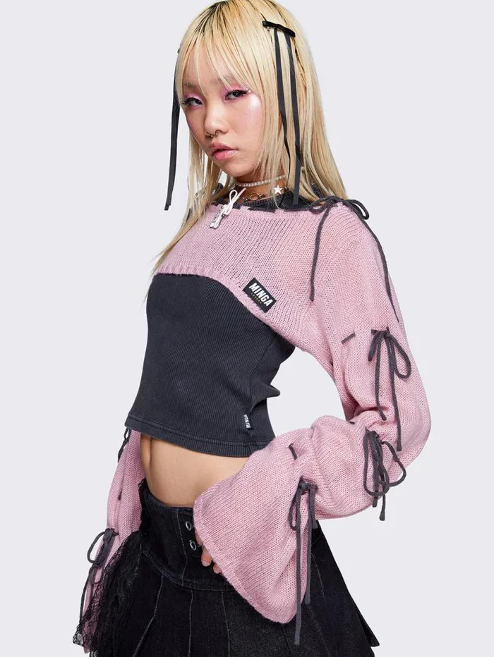 Aurora Bows Knitted Shrug Women Minga London Knitwear