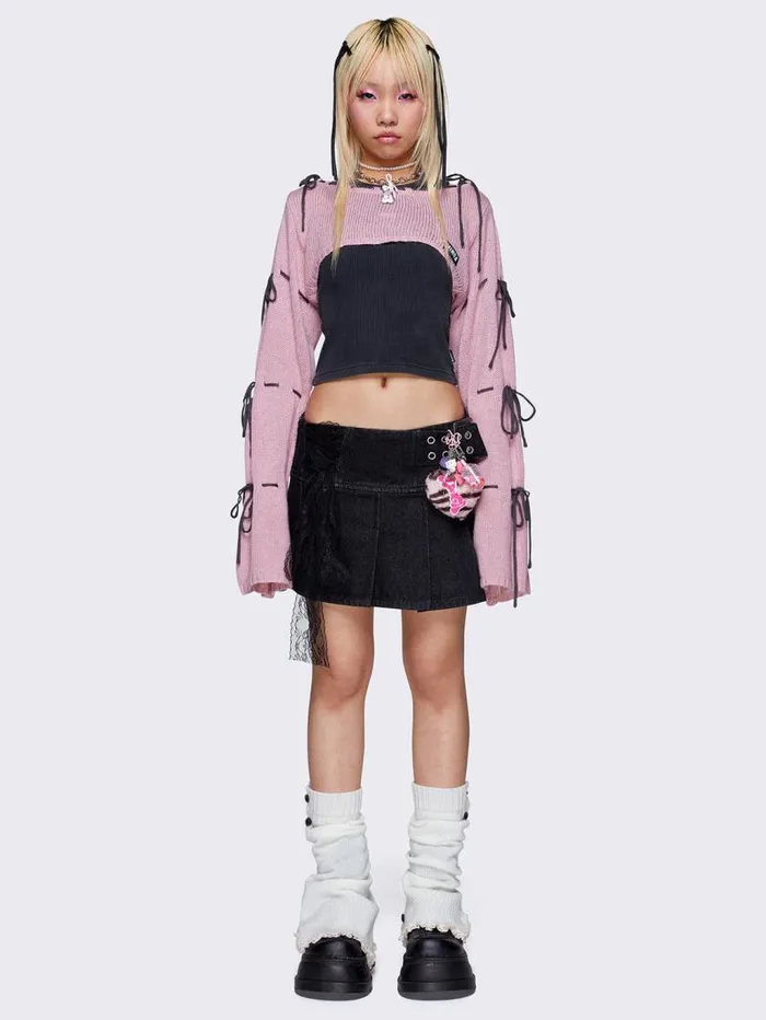 Aurora Bows Knitted Shrug Women Minga London Knitwear