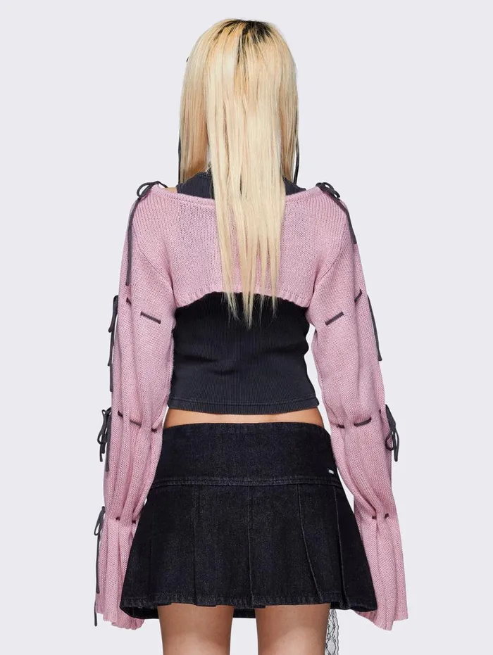 Aurora Bows Knitted Shrug Women Minga London Knitwear