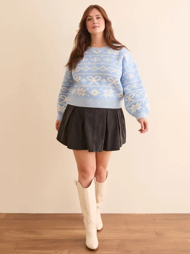 Aurora Holiday Knit Sweater Bluewhite Women Altar039d State Sweaters Cardigans Aurora Holiday Knit Sweater Bluewhite Women Altar039d State Sweaters Cardigans