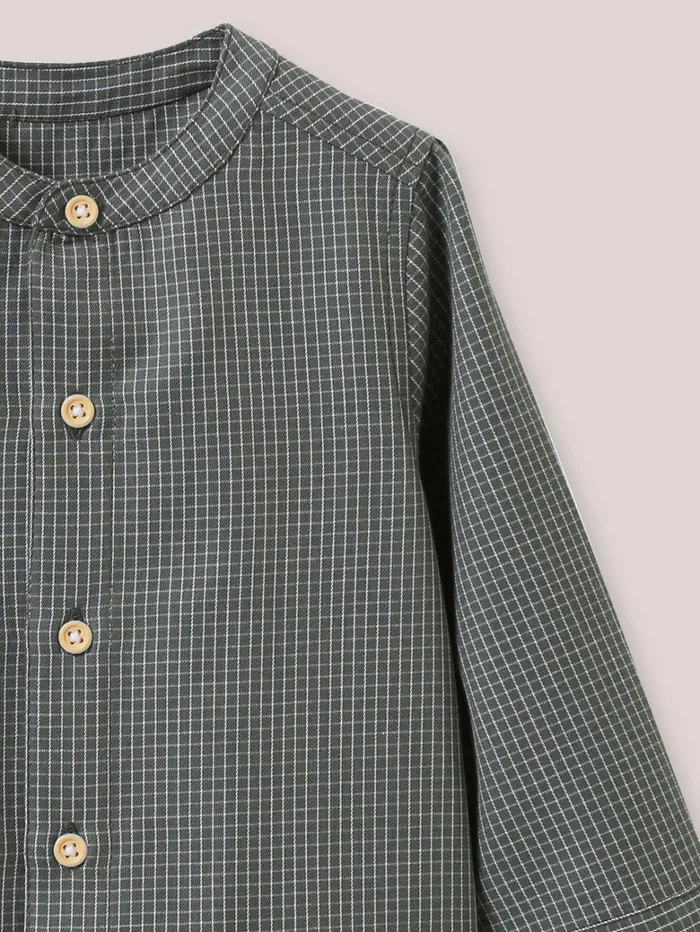 Baby Baby Boy Cyrillus Check Shirt Carreaux Kaki