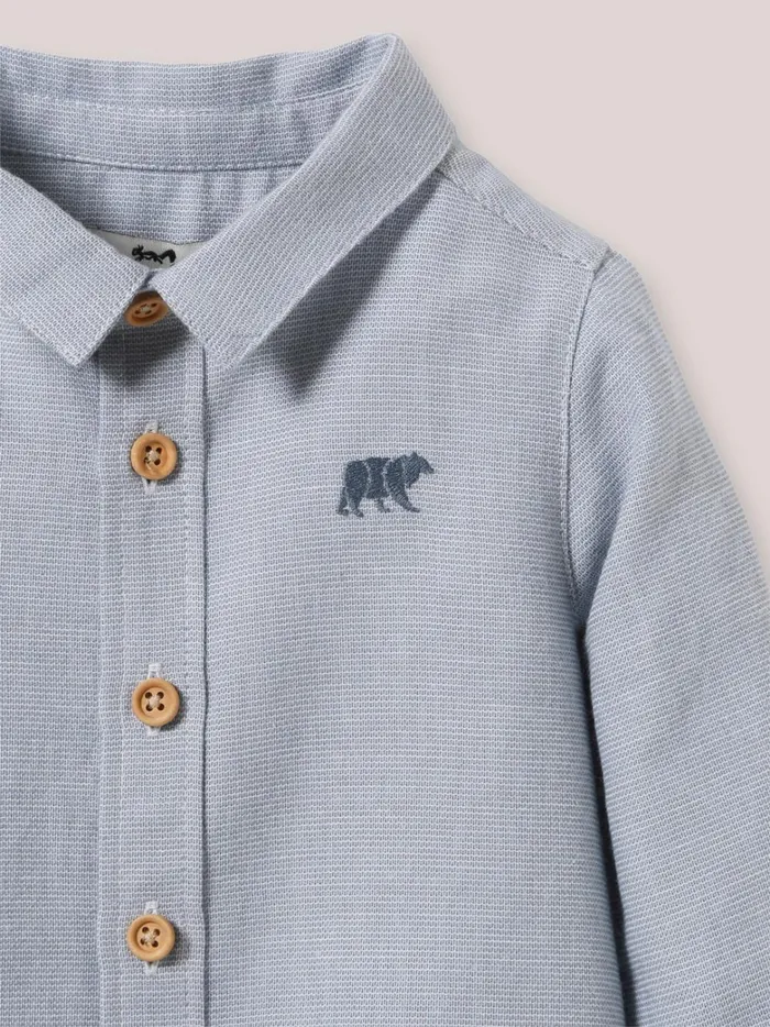 Baby Baby Boy Cyrillus Striped Shirt Bleu Grise