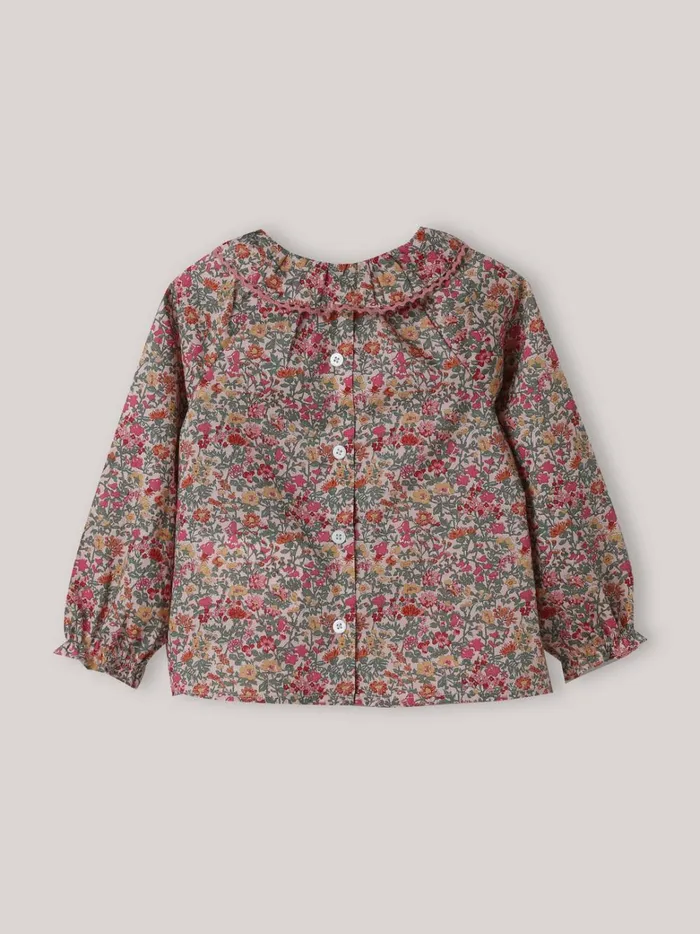 Baby Baby Girl Cyrillus Babingdon Motif Blouse Made With Liberty Fabric Lib Babington Rose